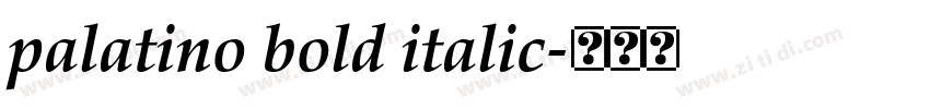 palatino bold italic字体转换